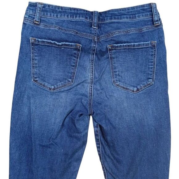 STS Blue Jeans Sz 27 Raw Hem Stretch Denim Exposed Button Fly - Picture 4 of 5